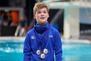pupil in diving competition in Holland
