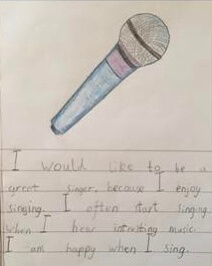 pupil drawing of microphone