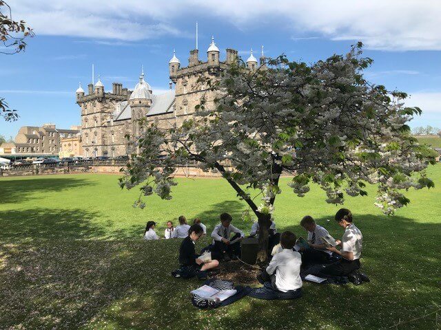 George Heriot's School Building in summer
