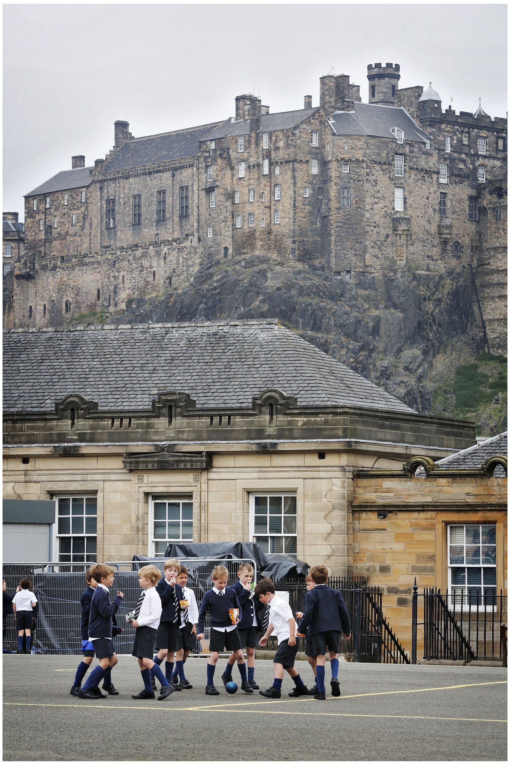 Castle in the background