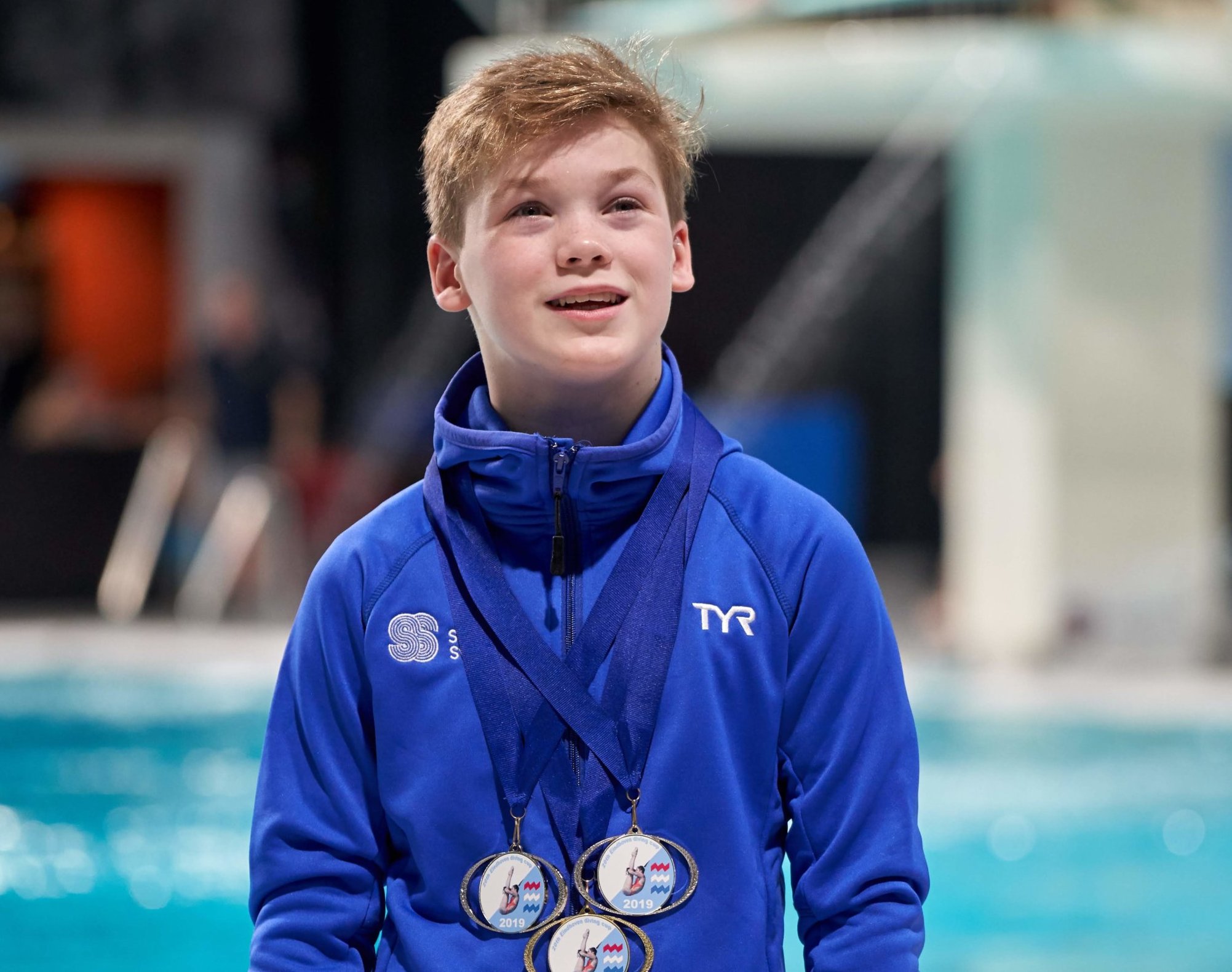 pupil in diving competition in Holland