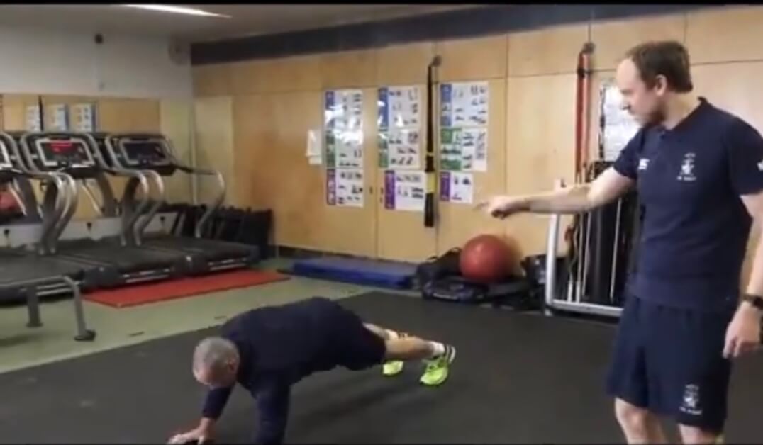 Clip from PE Workout video