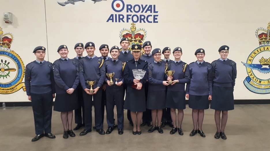 CCF pupils with trophy