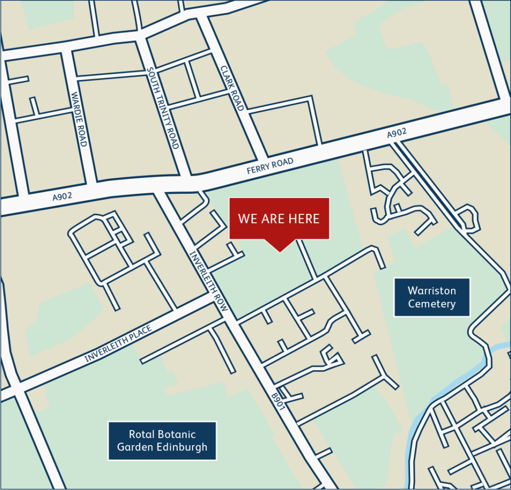 Goldenacre Location Map